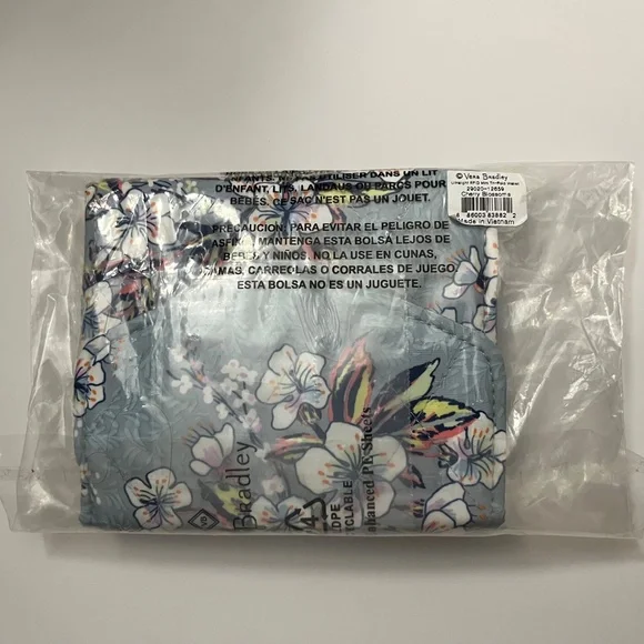 NWT Vera Bradley Cherry Blossoms Ultralight RFID Mini Trifold Wallet - Picture 11 of 11